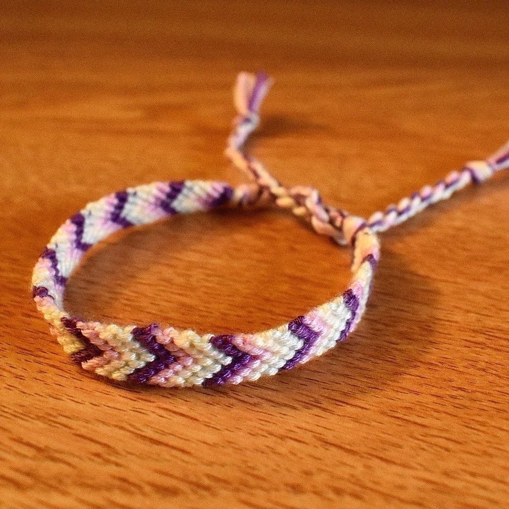 Violet Pastel Woven Bracelet